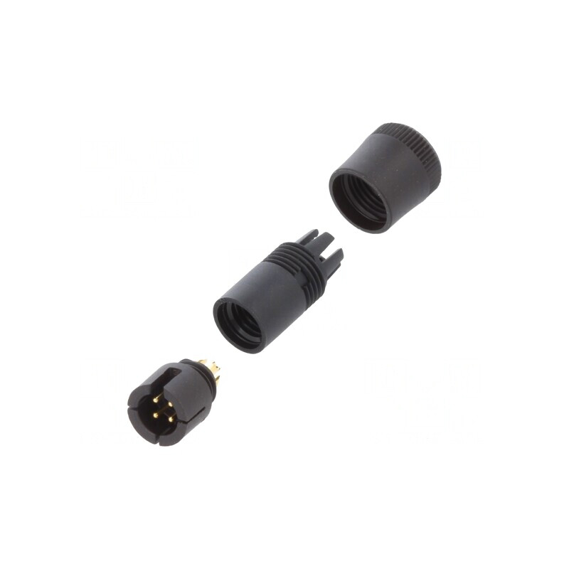 Conector Circular Mufă Tată 4-PIN Aurit 3A | Electronic-mag.ro | Componente Electronice
