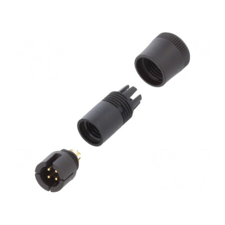 Conector Circular Mufă Tată 4-PIN Aurit 3A | Electronic-mag.ro | Componente Electronice