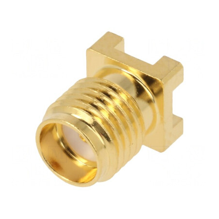 Mufă SMA mamă 50Ω SMT aurită pe cablu PTFE | Electronic-mag.ro | Componente Electronice
