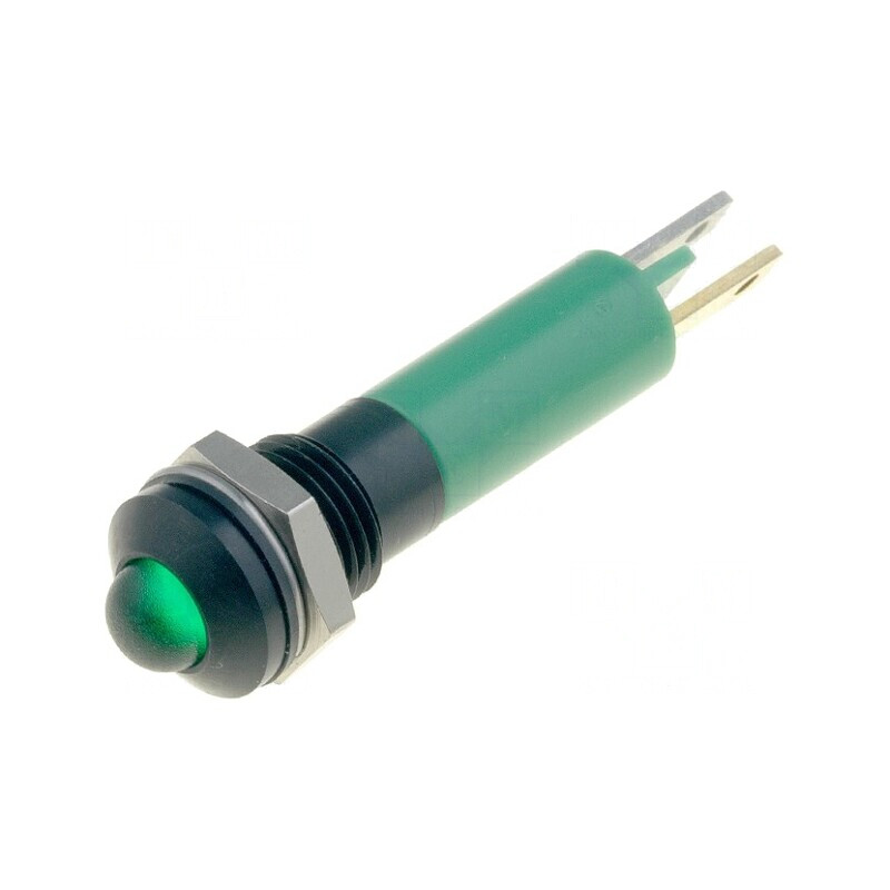 "Lampă de Control LED Verde 24VDC Ø8mm IP67" | Electronic-mag.ro | Componente Electronice