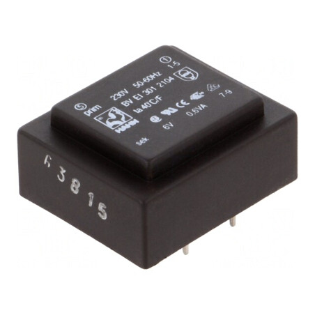 Transformator încapsulat 230V 6V 100mA PCB | Electronic-mag.ro | Componente Electronice