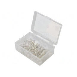 Set 50 LED-uri THT 5mm Alb Rece 3-15V 7,5mA cu Cutie Plastic | Electronic-mag.ro | Componente Electronice