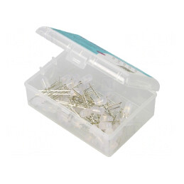 Set LED-uri 5mm Alb Rece 50buc 3-15V 7.5mA | Electronic-mag.ro | Componente Electronice