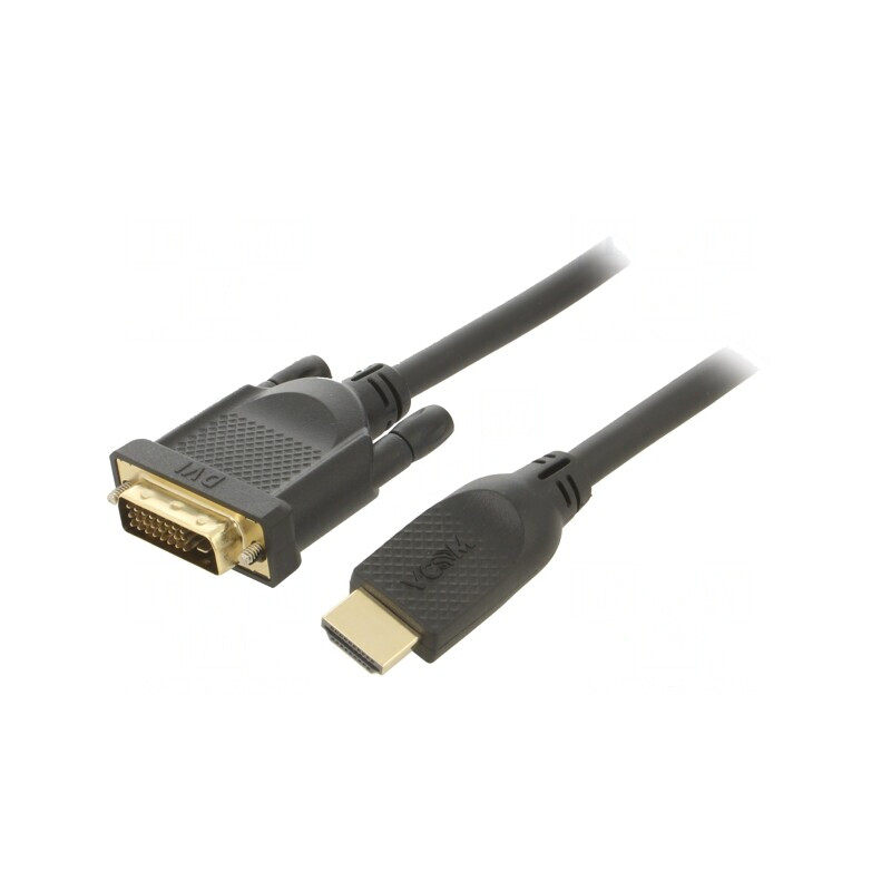 Cablu DVI-D la HDMI 3m Negru | Electronic-mag.ro | Componente Electronice