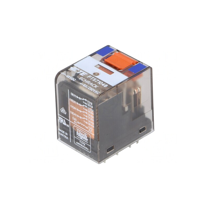 Releu electromagnetic 4PDT 48VDC 6A | Electronic-mag.ro | Componente Electronice