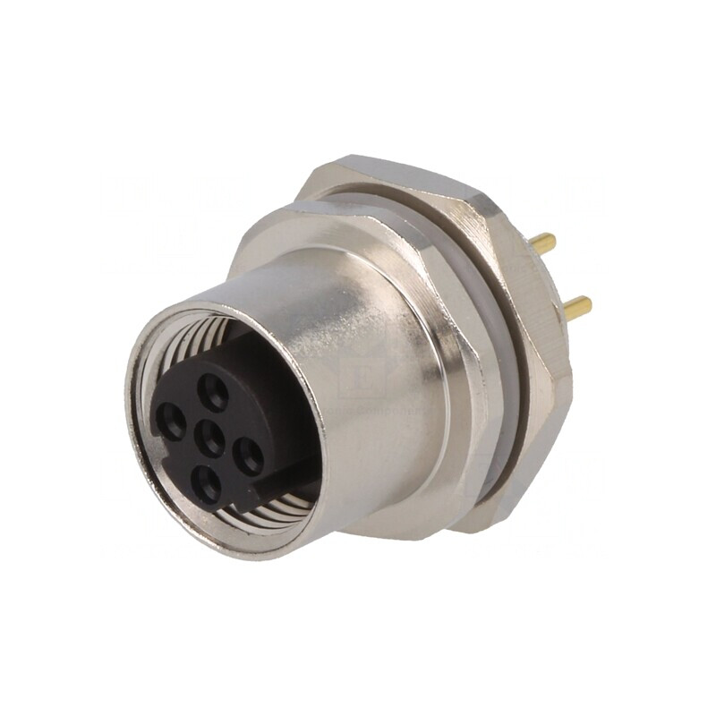 Soclu M12 4-PIN Mamă Ethernet IP67 THT 250V 4A | Electronic-mag.ro | Componente Electronice