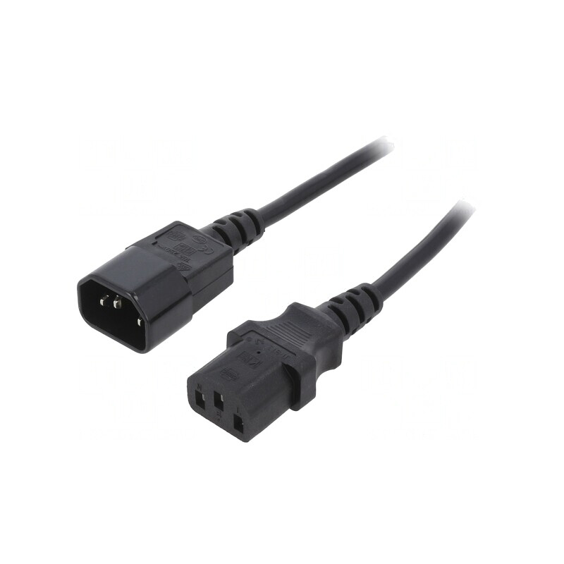 Cablu de Alimentare 3m IEC C13 la C14 Negru | Electronic-mag.ro | Componente Electronice Cablu de Alimentare 3m IEC C13 la C14 Negru | Electronic-mag.ro | Componente Electronice