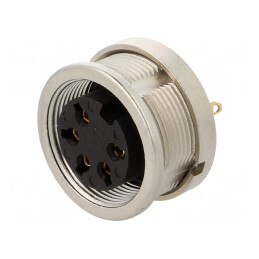 Conector M16 Soclu Mamă Lipire 5 PIN 5A 250V IP68 | Electronic-mag.ro | Componente Electronice