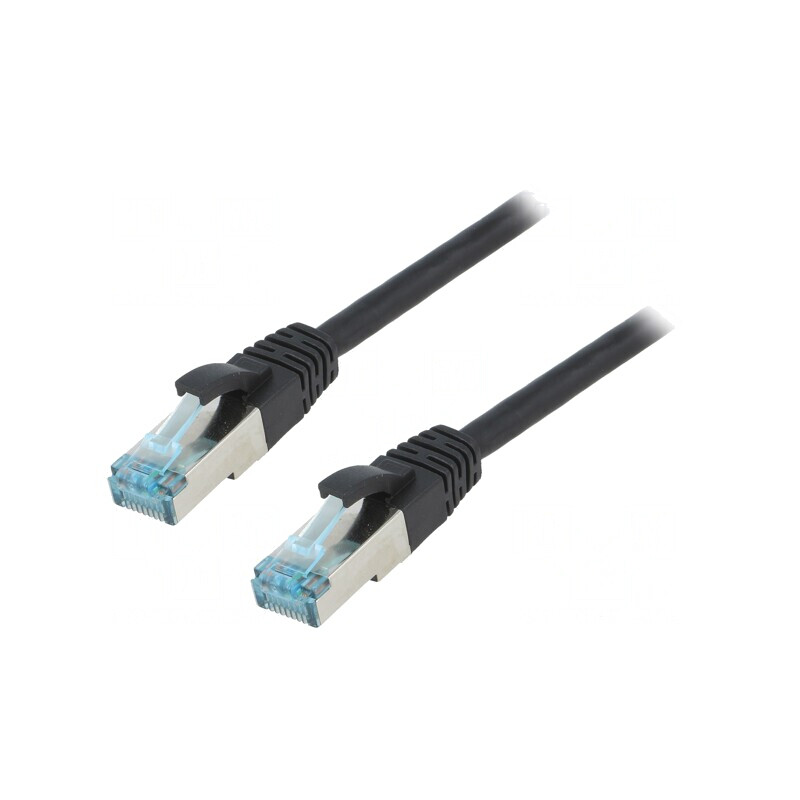 Cablu Patch S/FTP Cat6a Negru 3m | Electronic-mag.ro | Componente Electronice