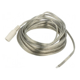 Cablu DC 5,5/2,1 Transparent 5m 2x0,5mm2 | Electronic-mag.ro | Componente Electronice