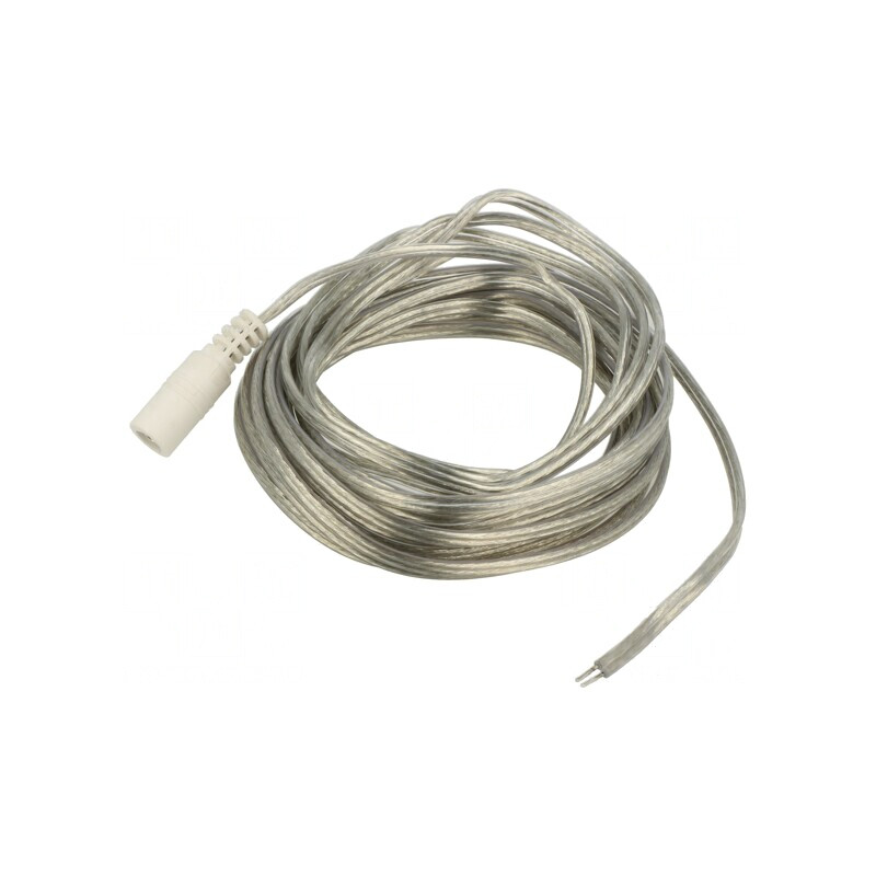 Cablu DC 5,5/2,1 Transparent 5m 2x0,5mm2 | Electronic-mag.ro | Componente Electronice Cablu DC 5,5/2,1 Transparent 5m 2x0,5mm2 | Electronic-mag.ro | Componente Electronice