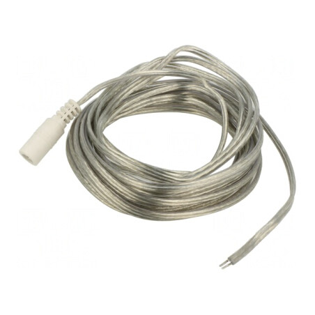 Cablu DC 5,5/2,1 Transparent 5m 2x0,5mm2 | Electronic-mag.ro | Componente Electronice