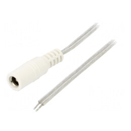 Cablu DC 5m 2x0,5mm2 Soclu Transparent | Electronic-mag.ro | Componente Electronice