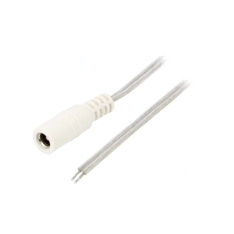 Cablu DC 5m 2x0,5mm2 Soclu Transparent | Electronic-mag.ro | Componente Electronice