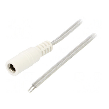 Cablu DC 5m 2x0,5mm2 Soclu Transparent | Electronic-mag.ro | Componente Electronice
