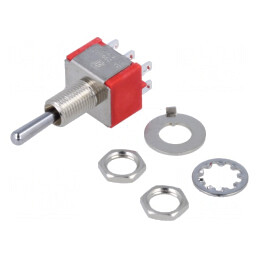 Comutator basculant 3 poziții ON-OFF-ON 2A/250V 5A/28V | Electronic-mag.ro | Componente Electronice