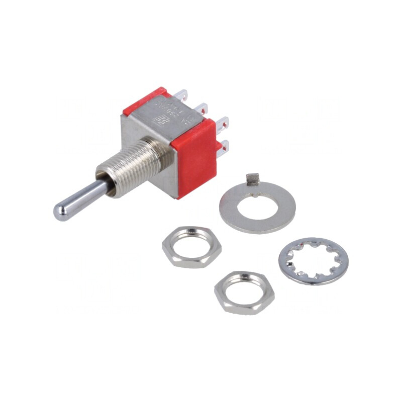 Comutator basculant 3 poziții ON-OFF-ON 2A/250V 5A/28V | Electronic-mag.ro | Componente Electronice