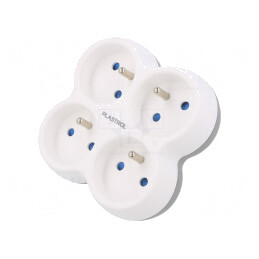 Splitter Alimentare AC 2P+PE 250V 16A Alb | Electronic-mag.ro | Componente Electronice