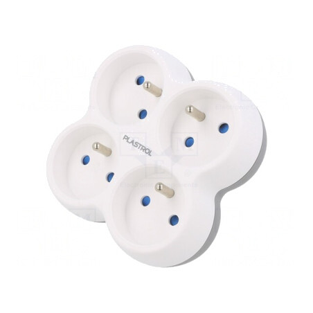 Splitter Alimentare AC 2P+PE 250V 16A Alb | Electronic-mag.ro | Componente Electronice