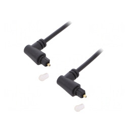 Cablu Toslink unghiular 2m negru | Electronic-mag.ro | Componente Electronice