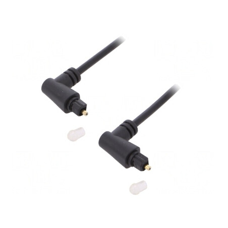 Cablu Toslink unghiular 2m negru | Electronic-mag.ro | Componente Electronice