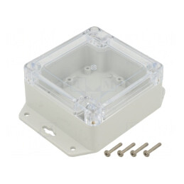 Carcasă Universală 90x90x60mm ABS Gri Deschis | Electronic-mag.ro | Componente Electronice