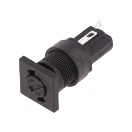 Clemă Siguranțe Cilindrice 5x20mm 250V Neagră | Electronic-mag.ro | Componente Electronice