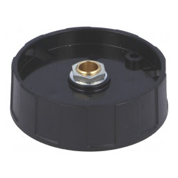 Buton rotativ negru ABS 6mm 50x15,5mm