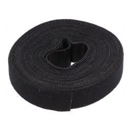 Brățară Velcro Neagră 4m x 16mm Rola