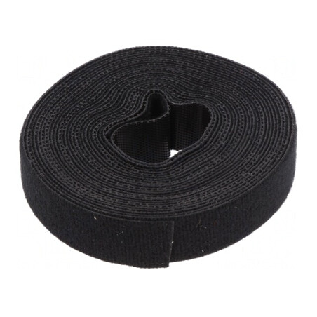 Brățară Velcro Neagră 4m x 16mm Rola | Electronic-mag.ro | Componente Electronice