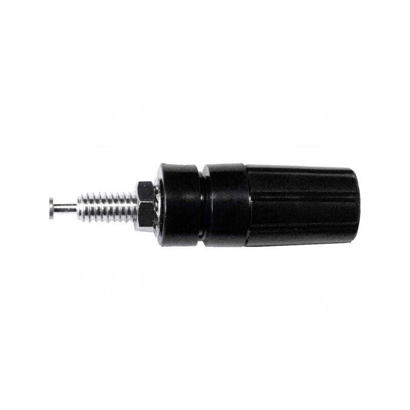 Soclu Banană 4mm 15A Negru pentru Panou | Electronic-mag.ro | Componente Electronice