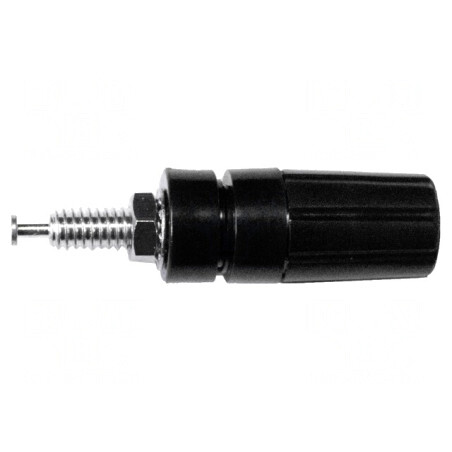 Soclu Banană 4mm 15A Negru pentru Panou | Electronic-mag.ro | Componente Electronice