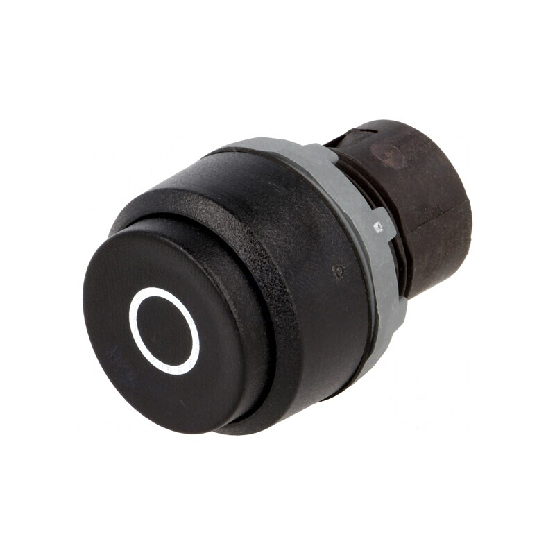 Comutator Negru 22mm cu Acționare prin Apăsare | Electronic-mag.ro | Componente Electronice