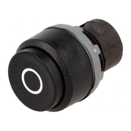 Comutator Negru 22mm cu Acționare prin Apăsare | Electronic-mag.ro | Componente Electronice