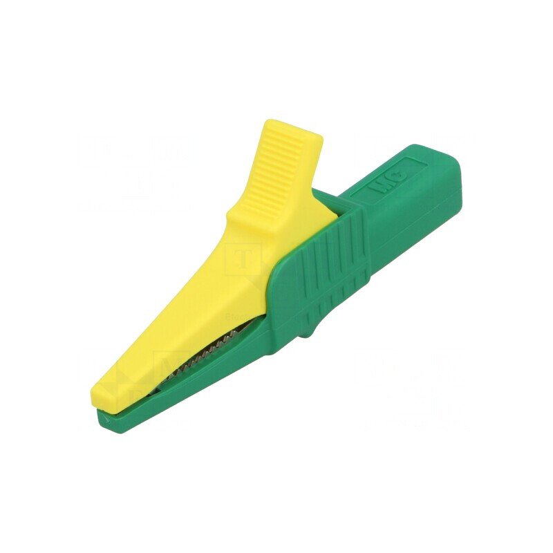 Bornă crocodil 32A galben-verde 4mm | Electronic-mag.ro | Componente Electronice Bornă crocodil 32A galben-verde 4mm | Electronic-mag.ro | Componente Electronice