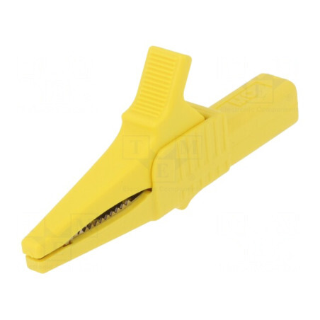 Bornă crocodil galbenă 32A 1kVDC 4mm | Electronic-mag.ro | Componente Electronice