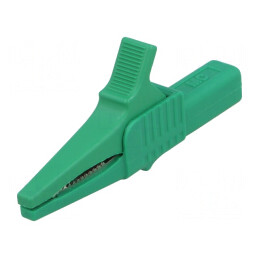 Bornă crocodil verde 32A 1kVDC 20mm | Electronic-mag.ro | Componente Electronice