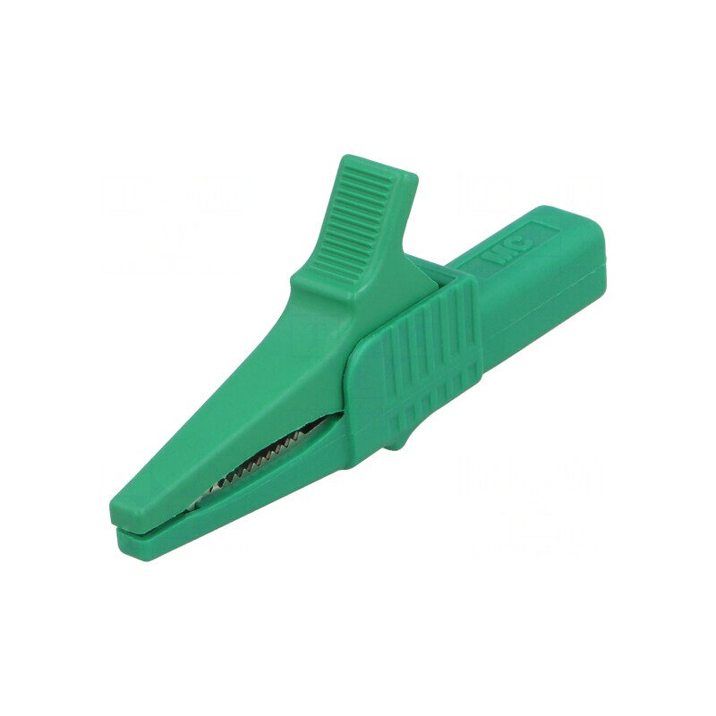 Bornă crocodil verde 32A 1kVDC 20mm | Electronic-mag.ro | Componente Electronice