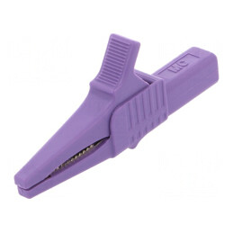 Bornă crocodil 32A 1kVDC violet 20mm | Electronic-mag.ro | Componente Electronice