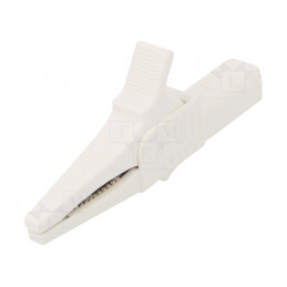 Bornă Crocodil Albă 32A 1kVDC 20mm | Electronic-mag.ro | Componente Electronice