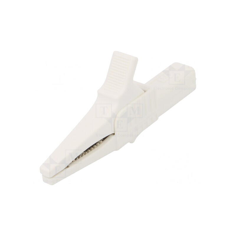 Bornă Crocodil Albă 32A 1kVDC 20mm | Electronic-mag.ro | Componente Electronice