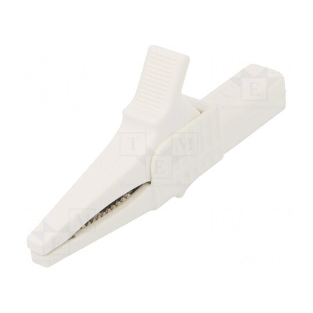 Bornă Crocodil Albă 32A 1kVDC 20mm | Electronic-mag.ro | Componente Electronice