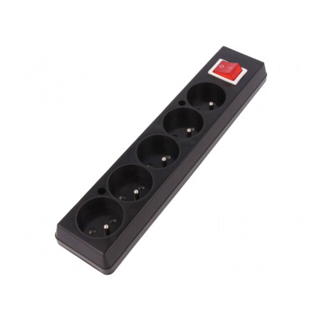Conector Alimentare AC Mamă Splitter 250V 16A Negru | Electronic-mag.ro | Componente Electronice