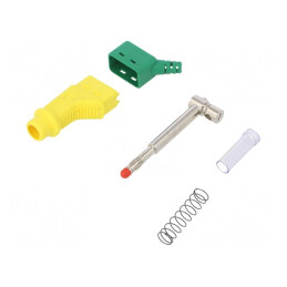 Mufă banană 4mm 32A galben-verde 2,5mm2 | Electronic-mag.ro | Componente Electronice