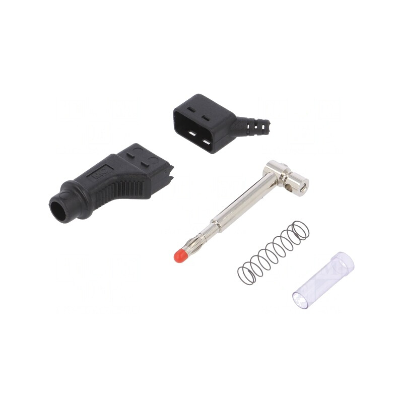 Mufă banană 4mm 32A 600V neagră | Electronic-mag.ro | Componente Electronice