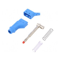 Mufă banană albastră 4mm 32A 600V | Electronic-mag.ro | Componente Electronice