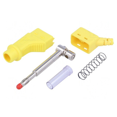 Mufă banană galbenă 4mm 32A 600V | Electronic-mag.ro | Componente Electronice