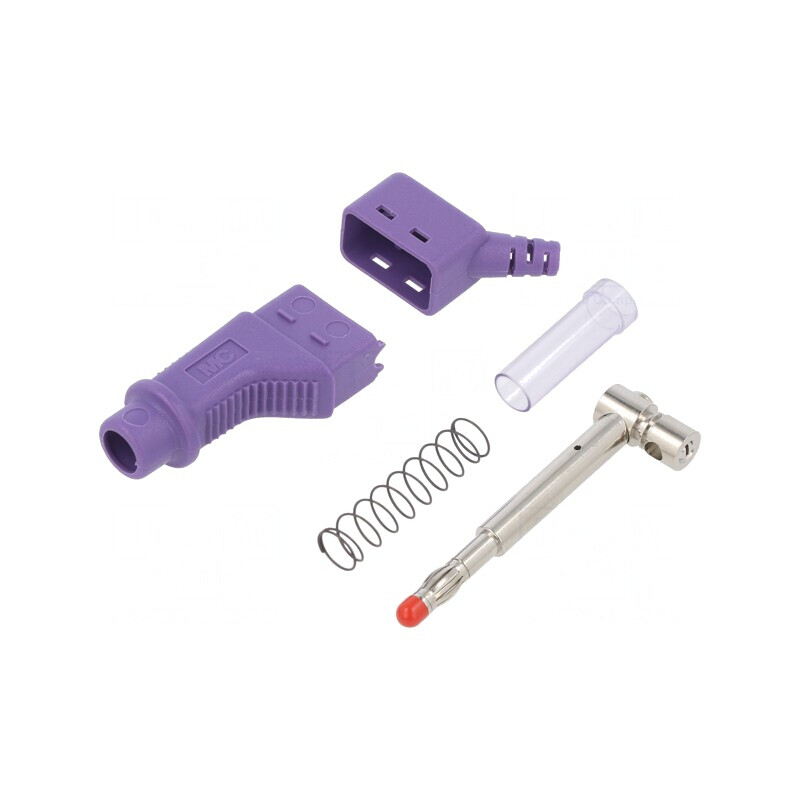 Mufă Banană 4mm 32A 600V Violet | Electronic-mag.ro | Componente Electronice