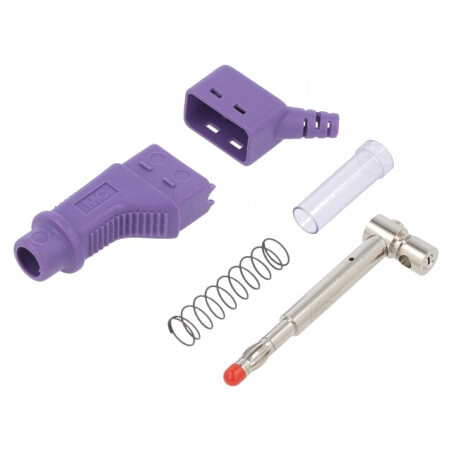 Mufă Banană 4mm 32A 600V Violet | Electronic-mag.ro | Componente Electronice