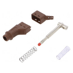Mufă Banană 4mm 32A 600V Maro | Electronic-mag.ro | Componente Electronice